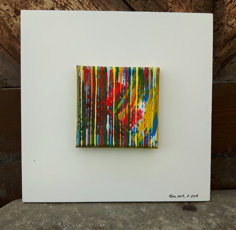 Coloured lines 11 2018 10×10 (24×24) Acryl-Lack LW, SOLD